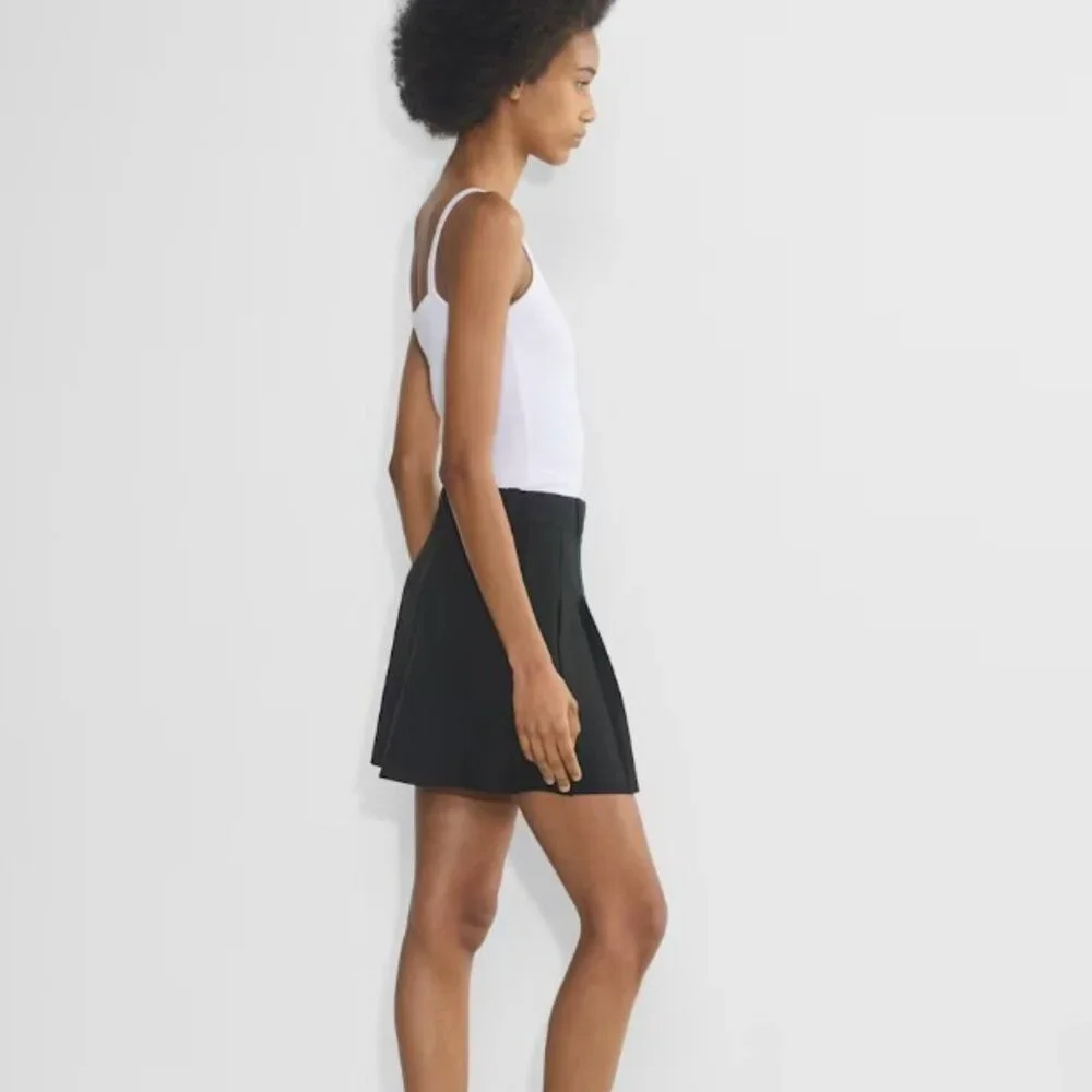 ARITZIA - Sunday Best - Black Olive Micro Pleated High-Waist mini Skirt - Size 4 - Picture 6 of 16